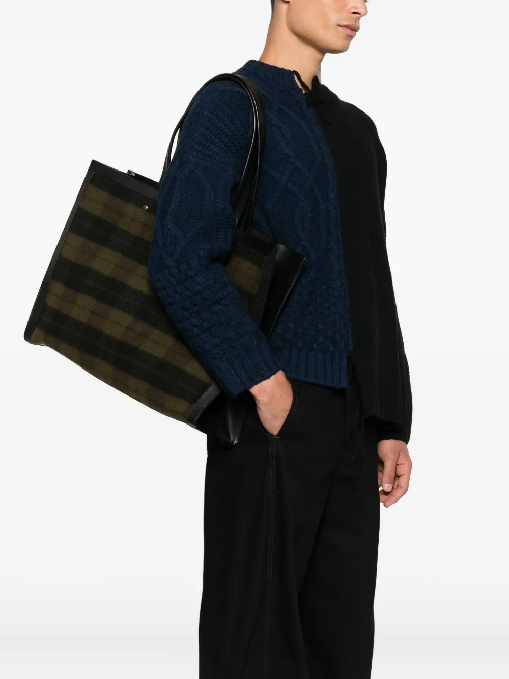 Andersson Bell Linus checked tote bag | Men | Image 2