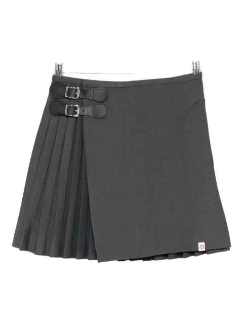 Charles Jeffrey Loverboy buckled pleated mini skirt