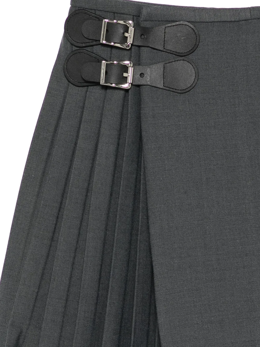 Charles Jeffrey Loverboy バックル プリーツスカート | グレー