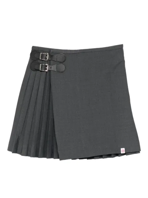 Charles Jeffrey Loverboy buckled pleated mini skirt
