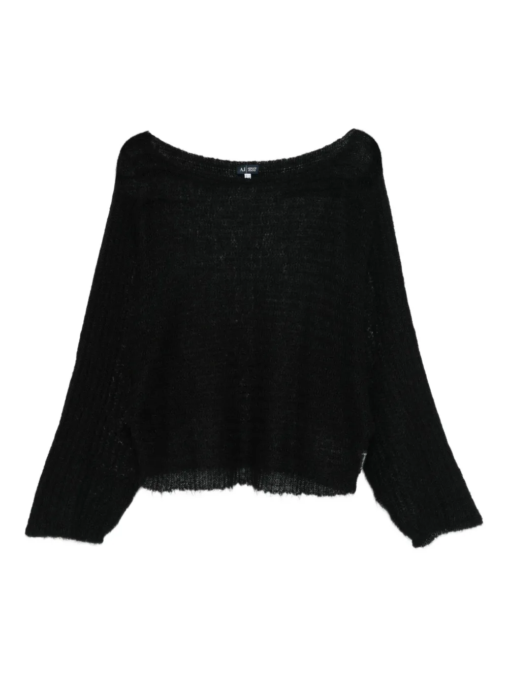 Giorgio Armani Pre-Owned 2000s frayed sweater | Black | Image 1