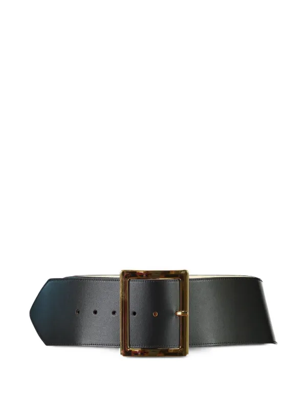 Sprwmn Elsa Square-buckle Belt in Black