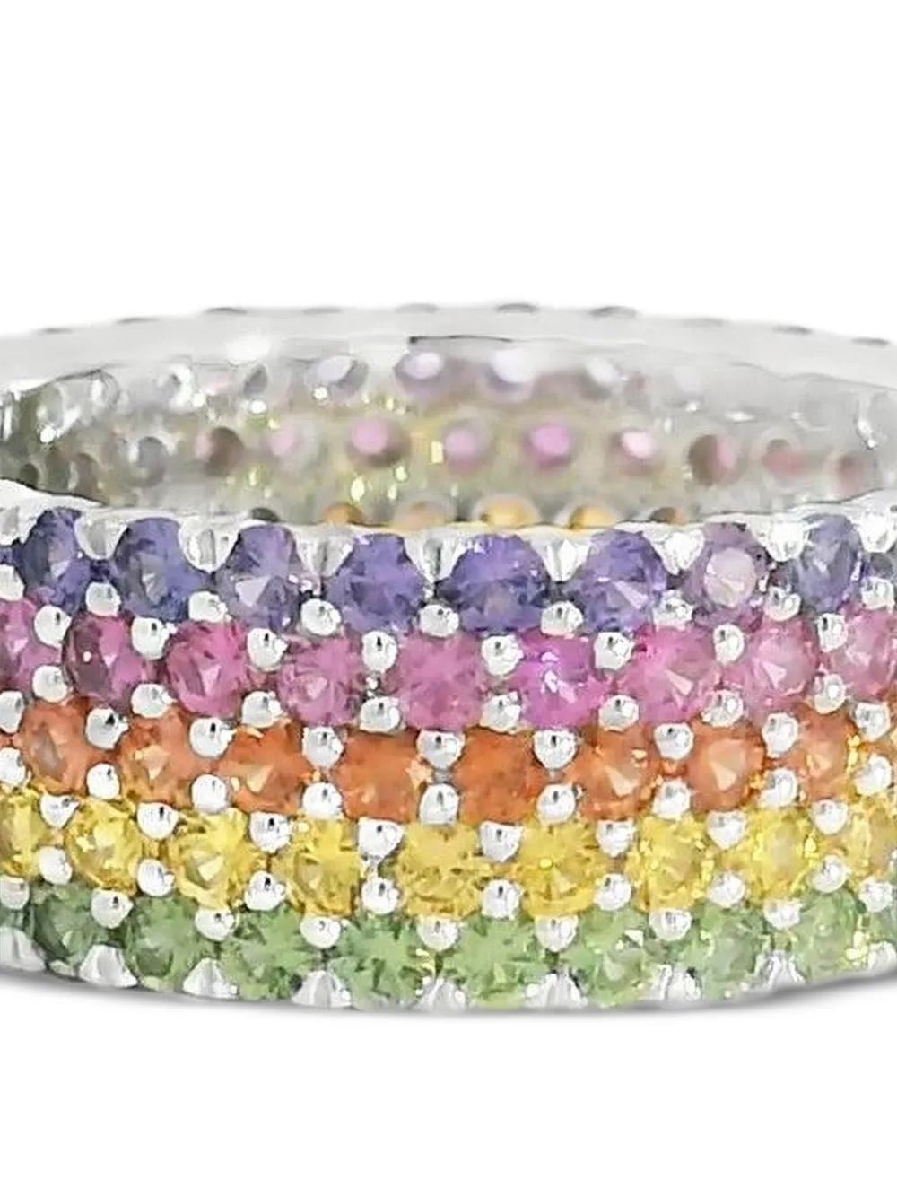 Lisa Nik 18K yellow gold sapphire and amethyst ring | Image 2