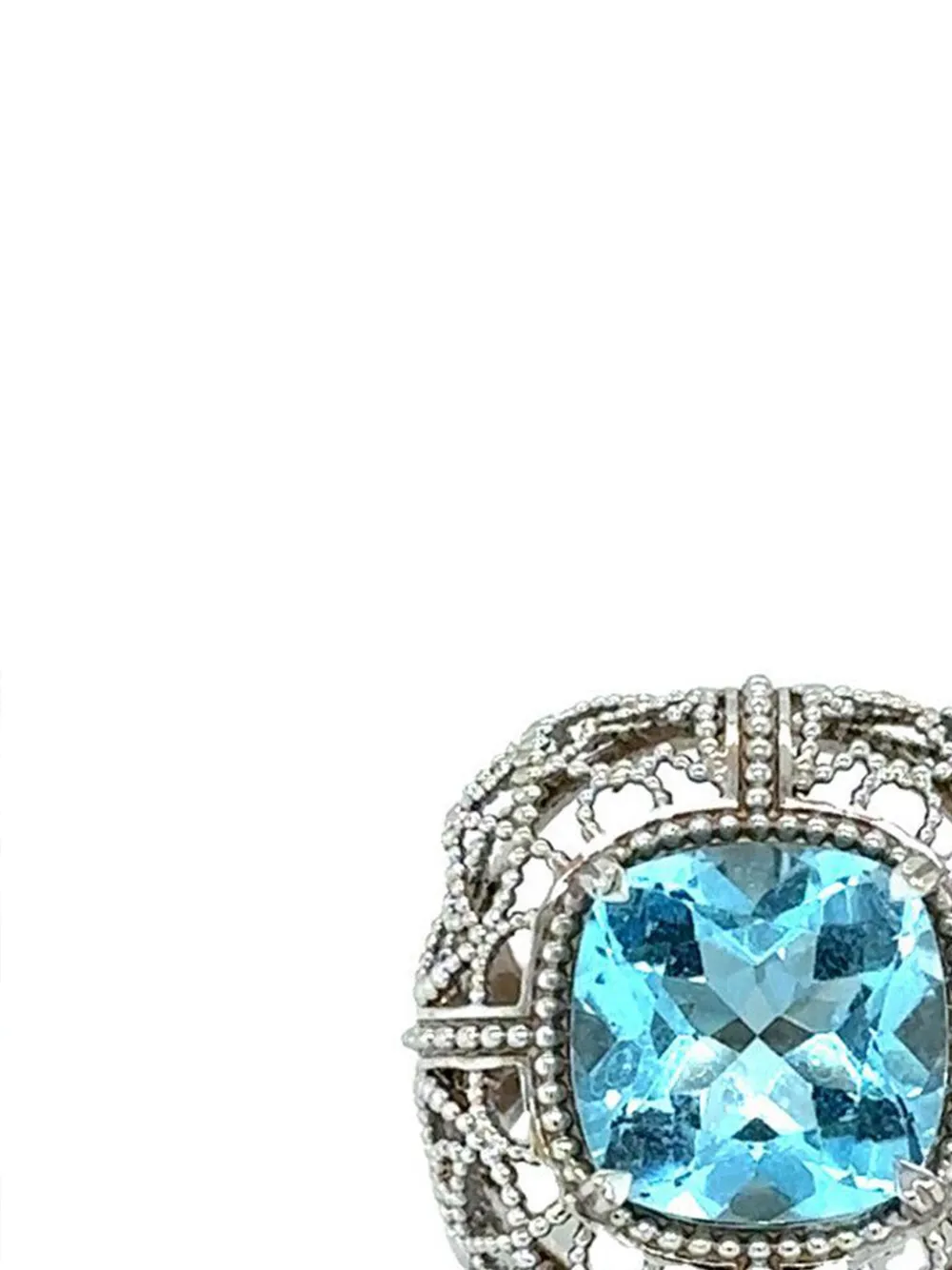 Lisa Nik anillo en oro blanco 18kt con topacio | Image 2
