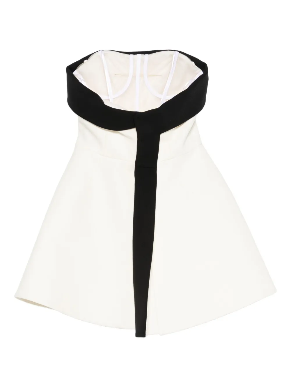 Genny strapless panelled dress - Wit