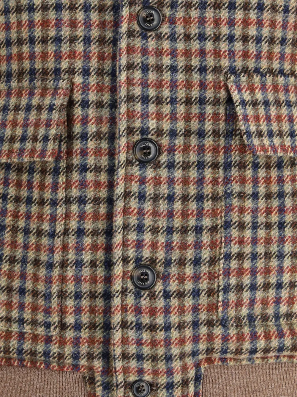 Valstar Ino Jacket In Prince Of Wales Lambswool In Brown