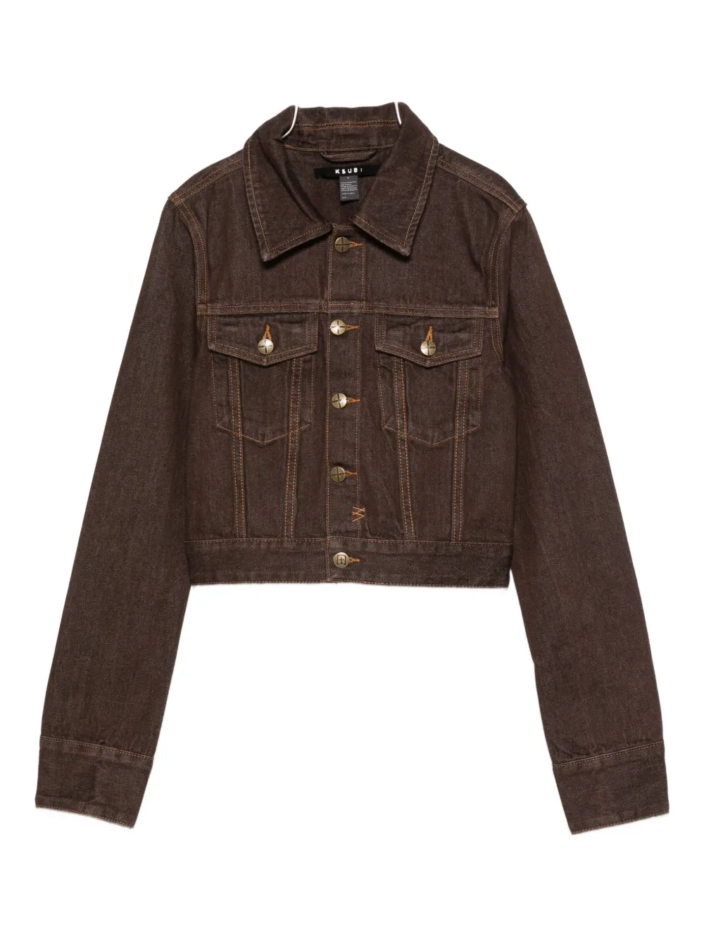 Ksubi Trucker Denim Jacket In Brown