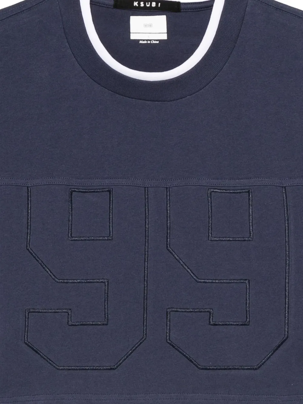 Ksubi 99 Boyfriend cropped T-shirt Blauw