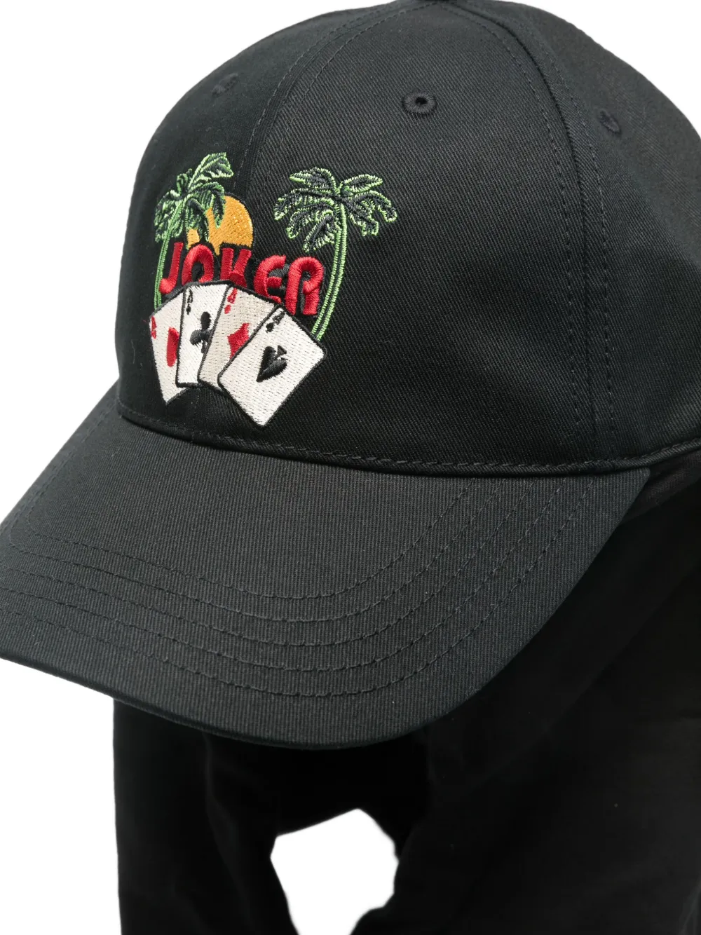 Martine Rose Pet met borduurwerk en capuchon Zwart