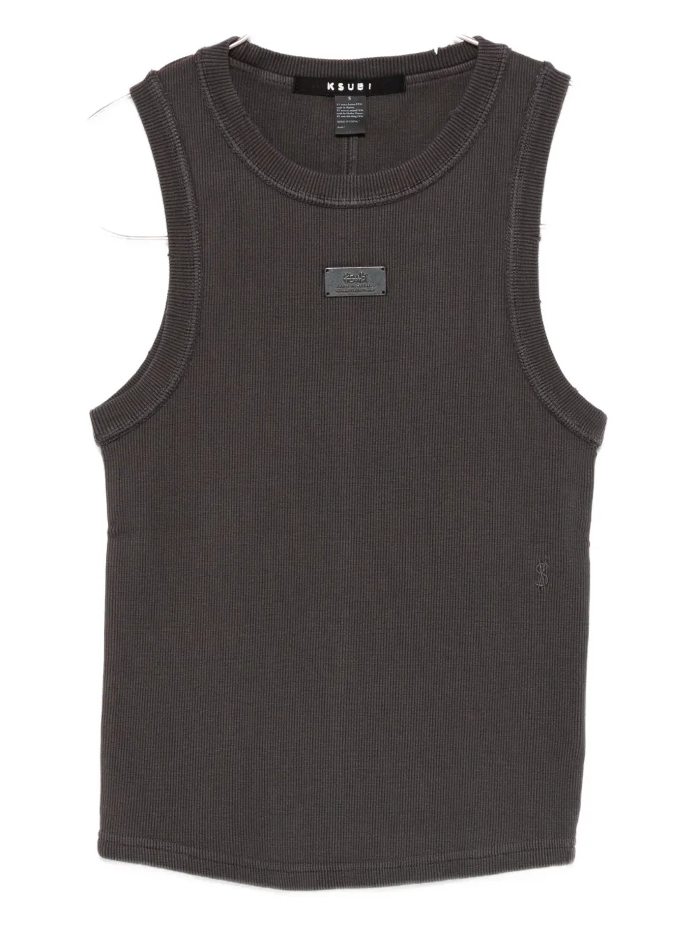Ksubi Logo-plaque Tank Top In Gray