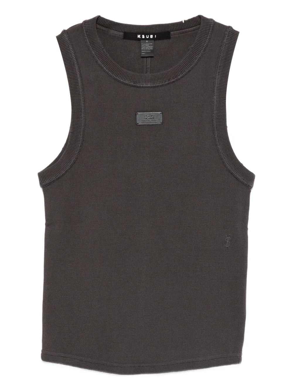 Ksubi logo-plaque tank top - Nero