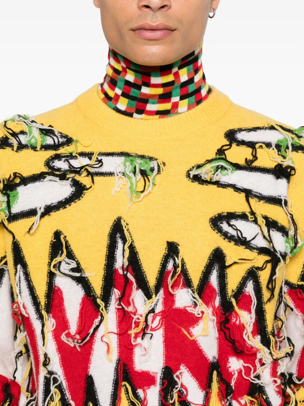Charles Jeffrey Loverboy Guddle Loverboy Logo Sweater In Yellow