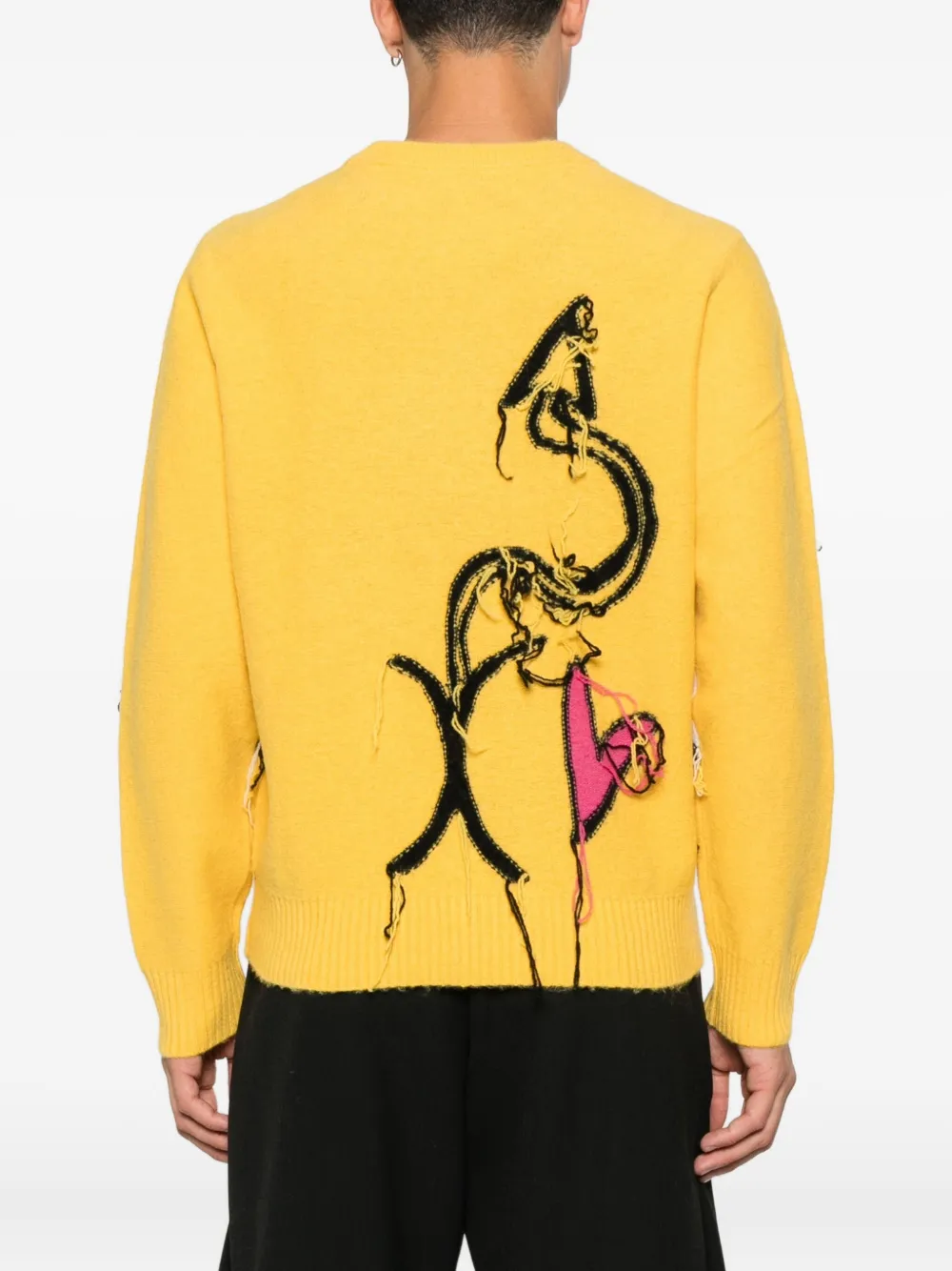 Charles Jeffrey Loverboy Guddle Loverboy Logo Sweater In Yellow