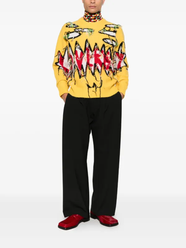 Charles Jeffrey Loverboy Guddle Loverboy Logo Sweater | Yellow