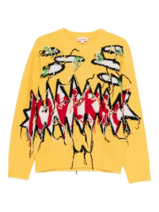 Charles Jeffrey Loverboy Guddle Loverboy Logo Sweater | Yellow