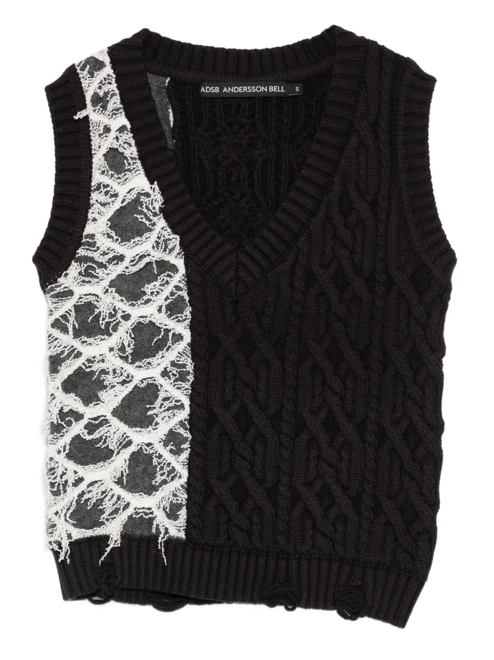 Andersson Bell patchwork knitted vest | Blue | Image 1