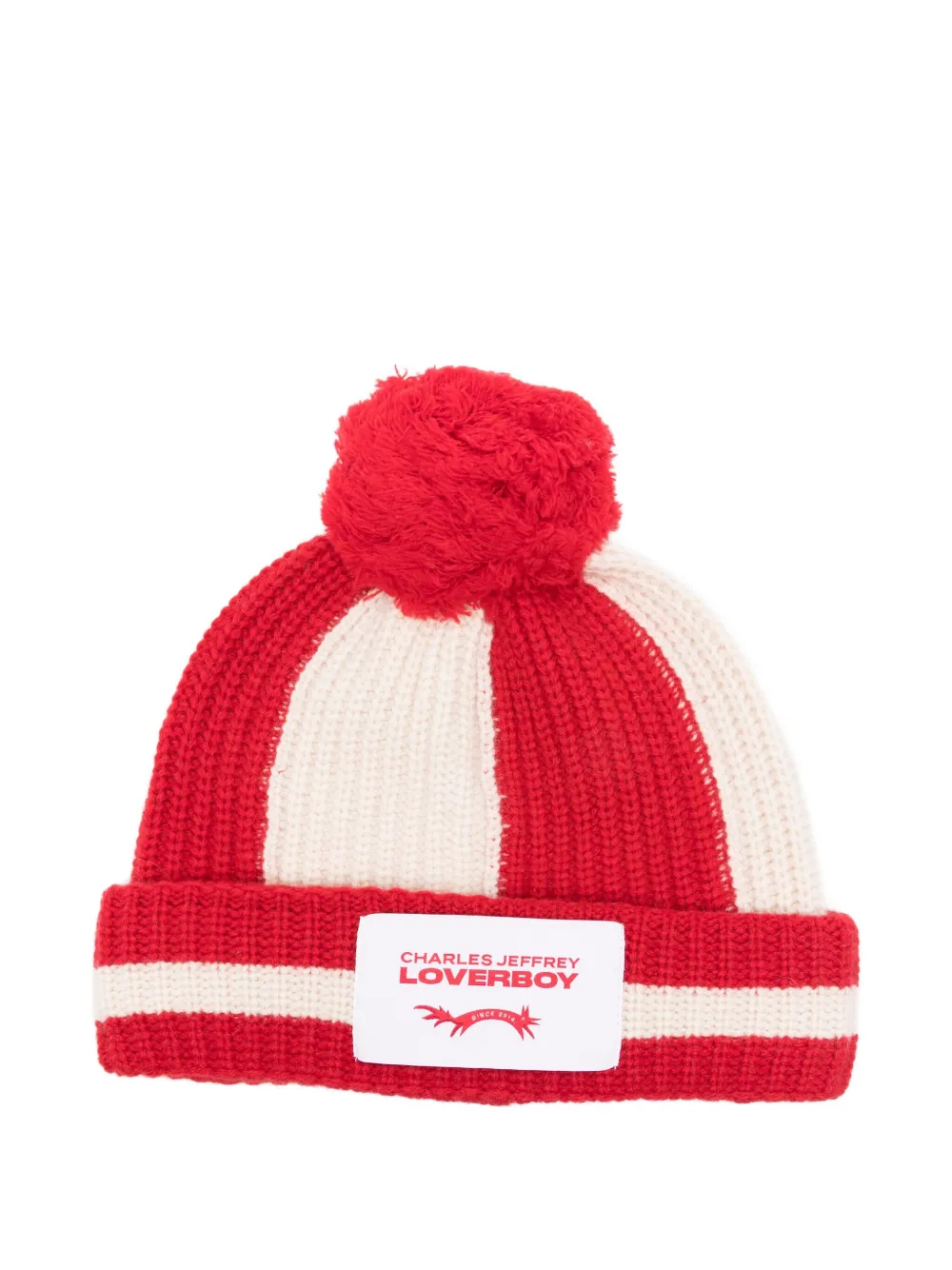 Charles Jeffrey Loverboy Pompom Beanie Hat In Red