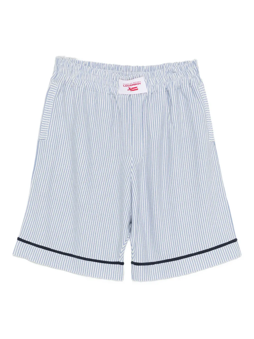 Charles Jeffrey Loverboy Striped Shorts In Blue