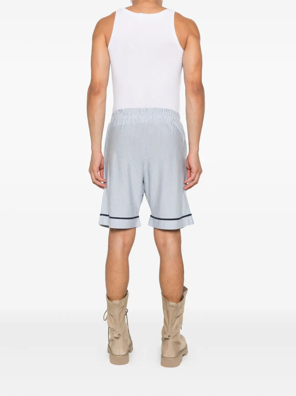 Charles Jeffrey Loverboy Striped Shorts In Blue