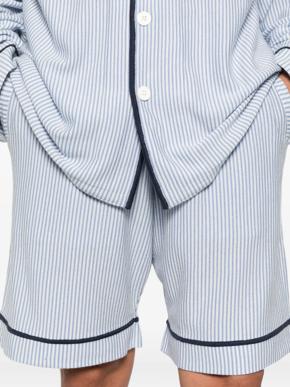 Charles Jeffrey Loverboy Striped Shorts In Blue
