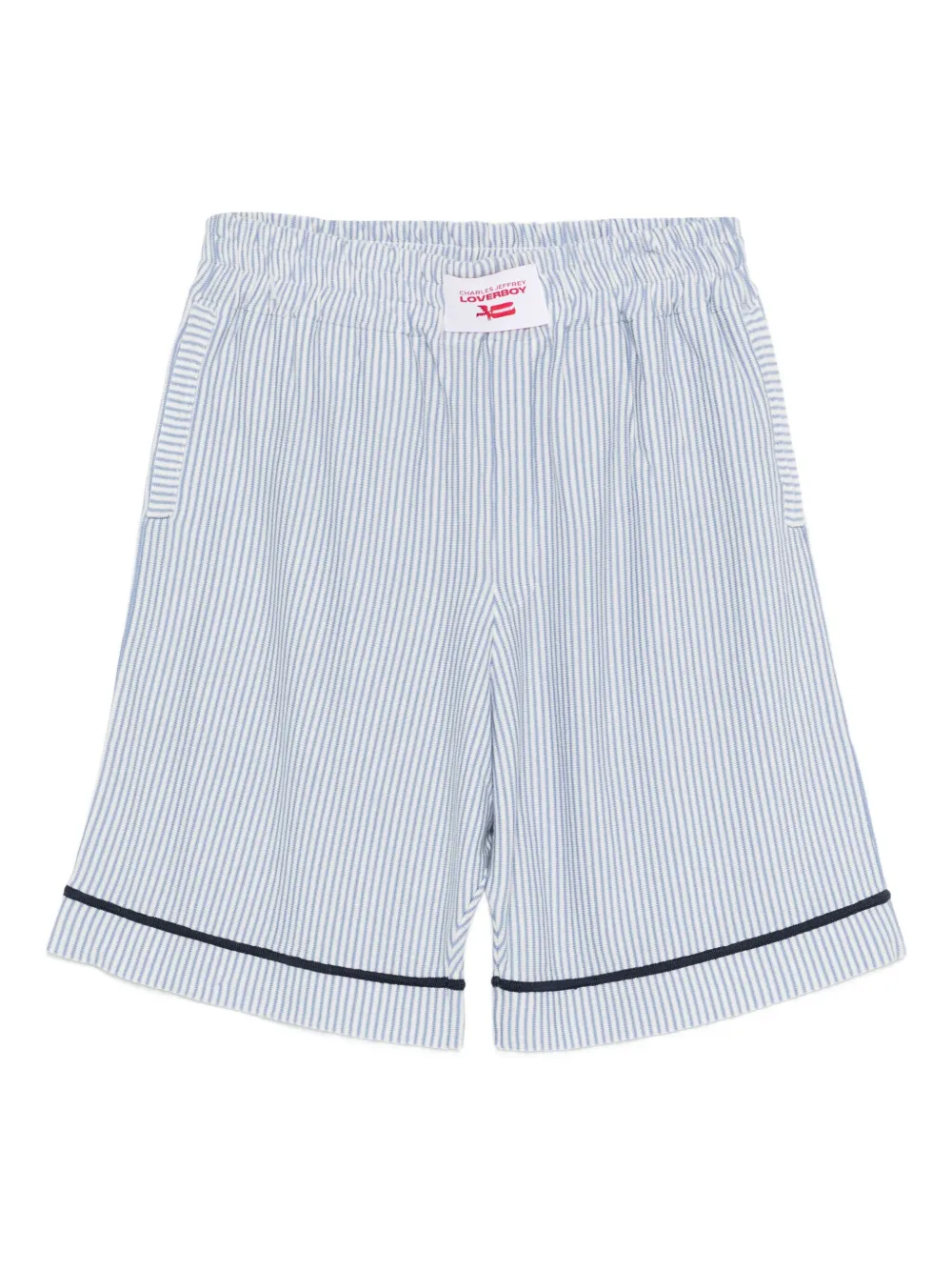 Charles Jeffrey Loverboy shorts con motivo de rayas | azul | Image 1