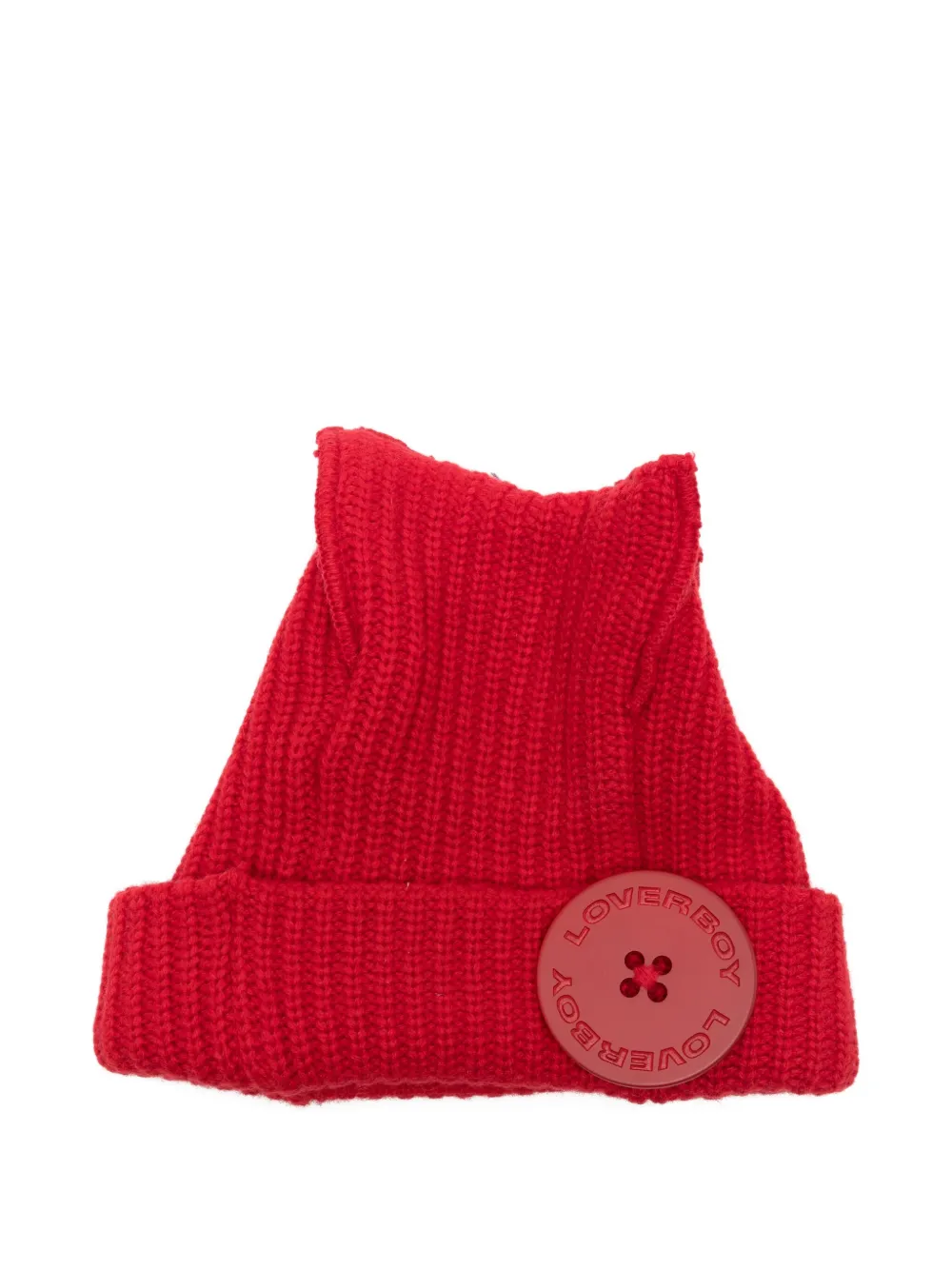 Charles Jeffrey Loverboy box beanie hat | Red | Image 1