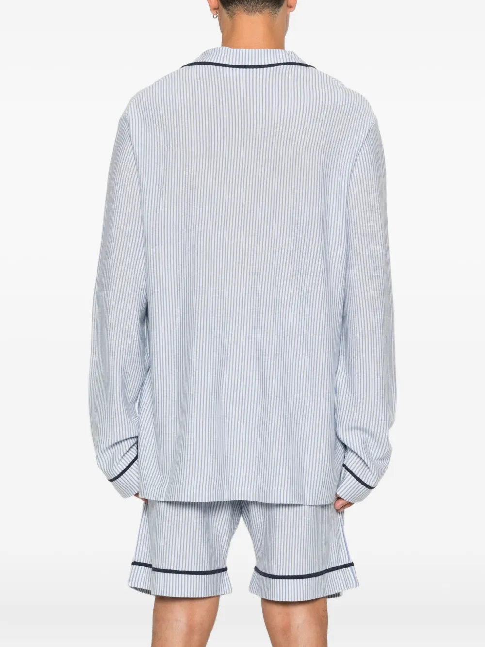 Charles Jeffrey Loverboy Striped Shirt In Blue