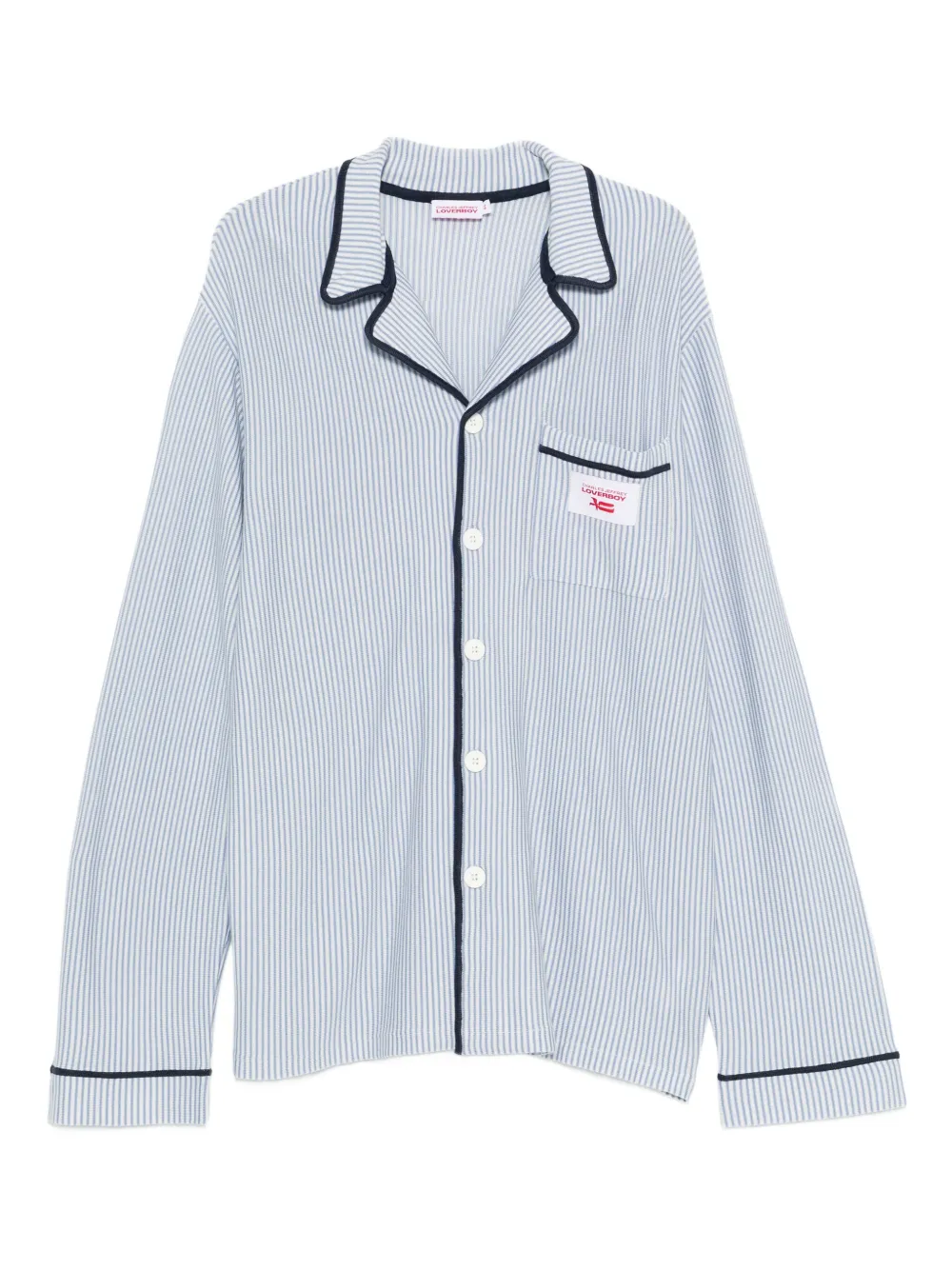 Charles Jeffrey Loverboy camisa con rayas estampadas | azul | Image 1