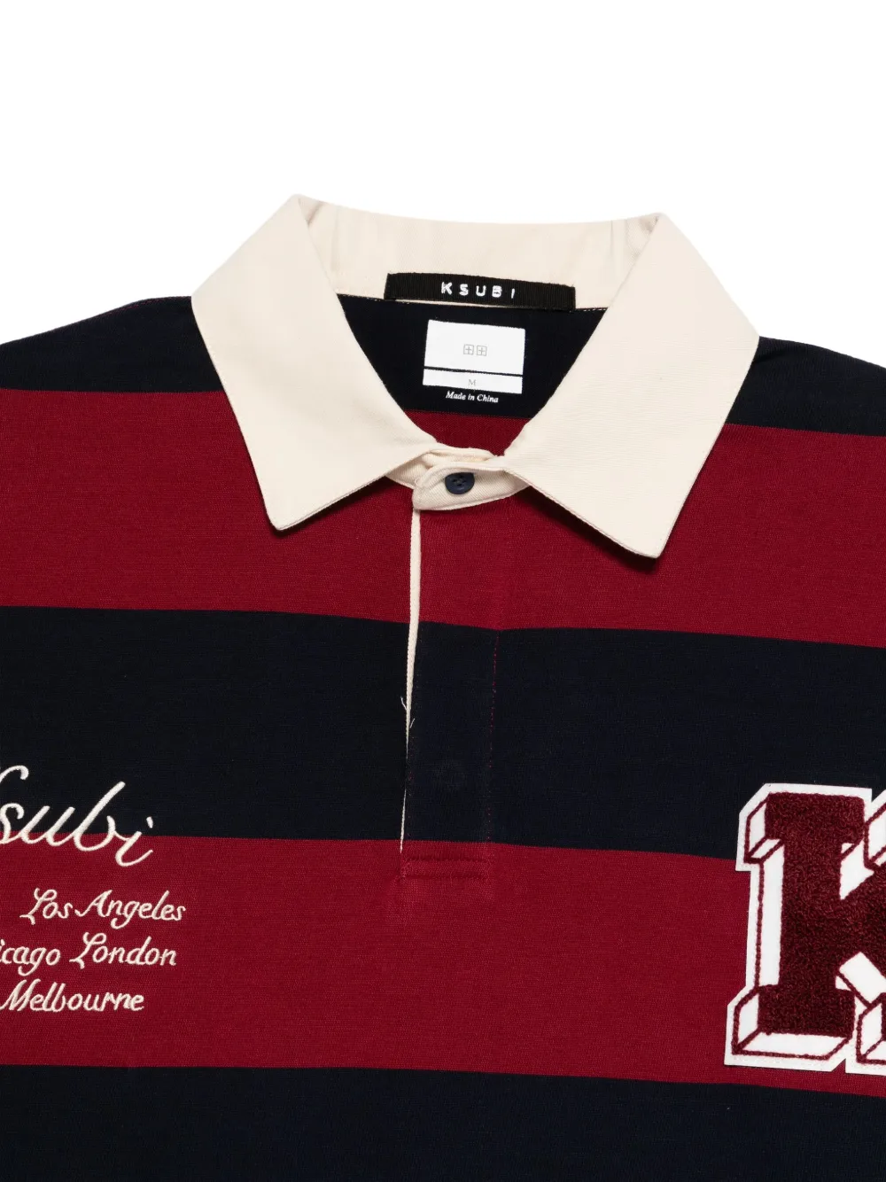 Ksubi Rugged Rugby Jersey Fire Fade sweater Rood