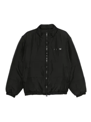 Emporio Armani logo-embroidered Bomber Jacket | Black | FARFETCH