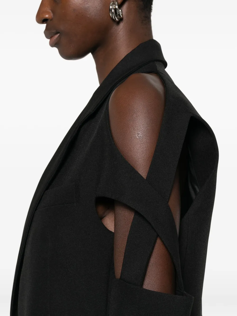 Coperni Cut-out Blazer In Black