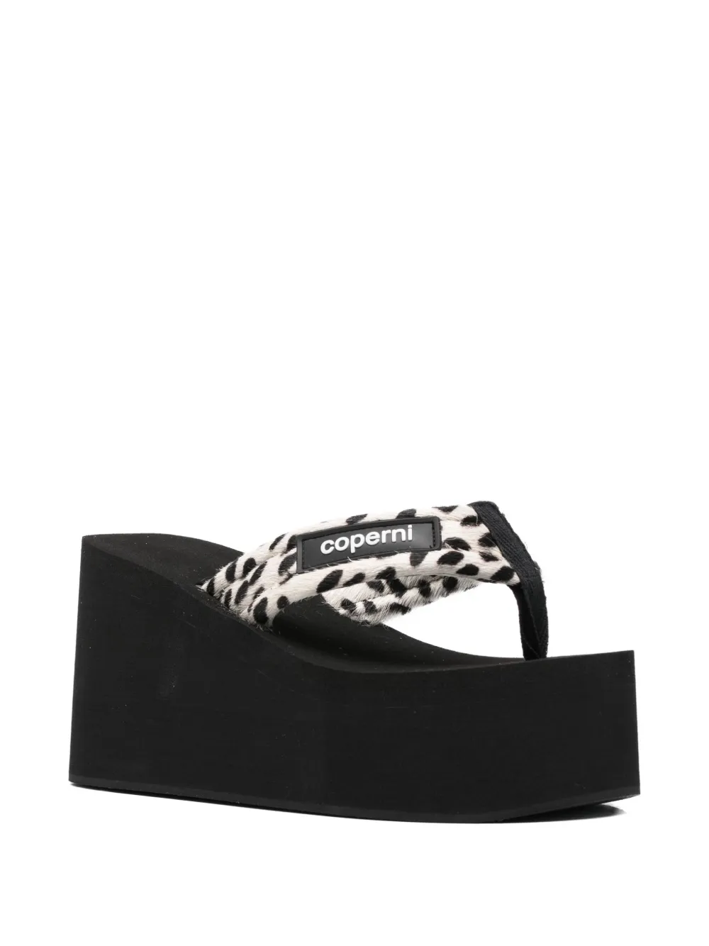 Coperni 95mm Rubberized-logo Sandals In Neutral