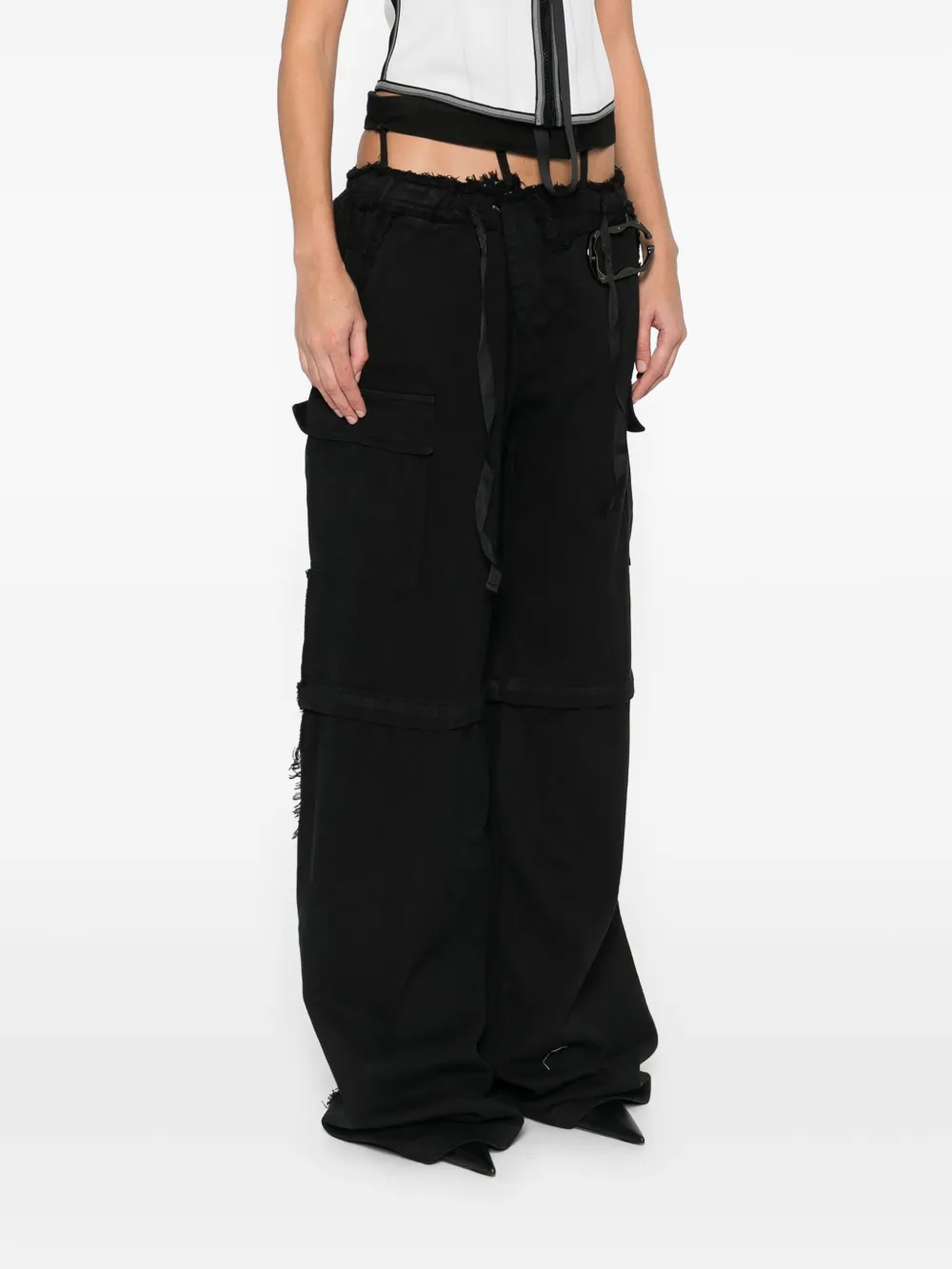 Ottolinger Broek met cargo zak Zwart