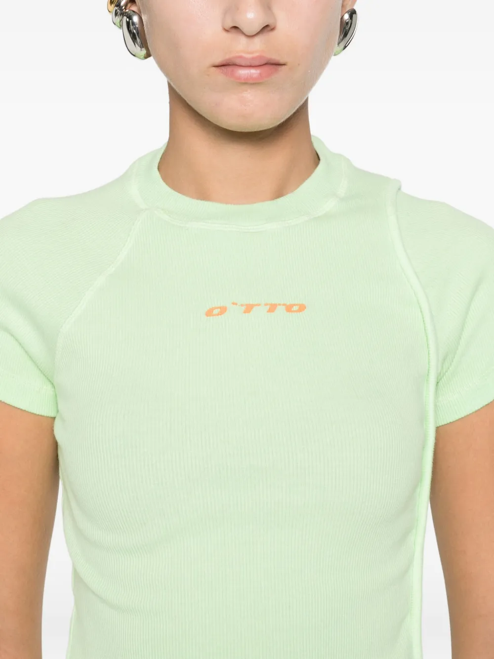 Ottolinger T-shirt met logoprint Groen