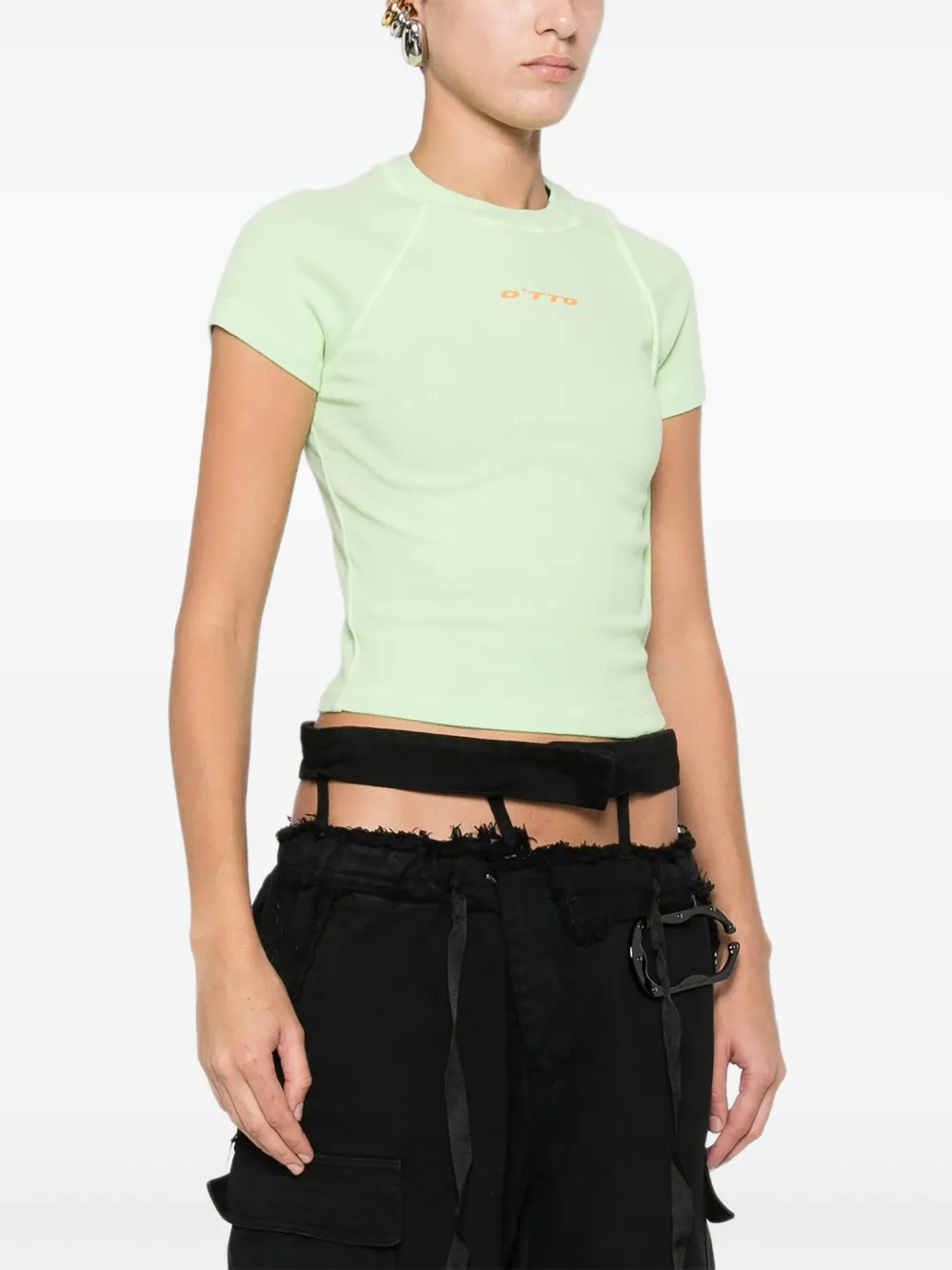 Ottolinger T-shirt met logoprint Groen