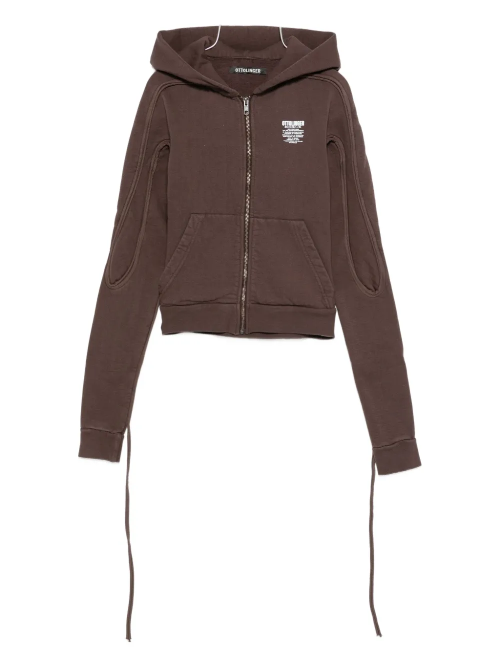 Ottolinger Zip-up Hoodie In Brown