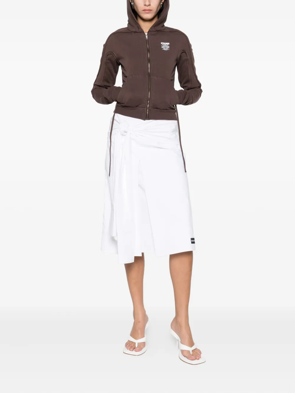 Ottolinger Hoodie met rits - Bruin