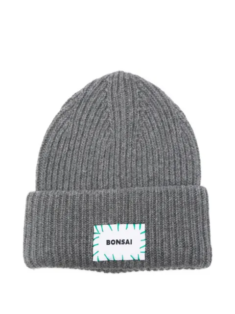 Bonsai logo ribbed beanie hat