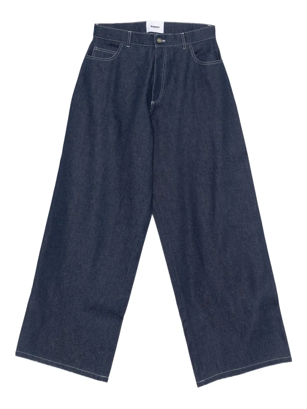 Bonsai Contrast-stitch Jeans In Blue