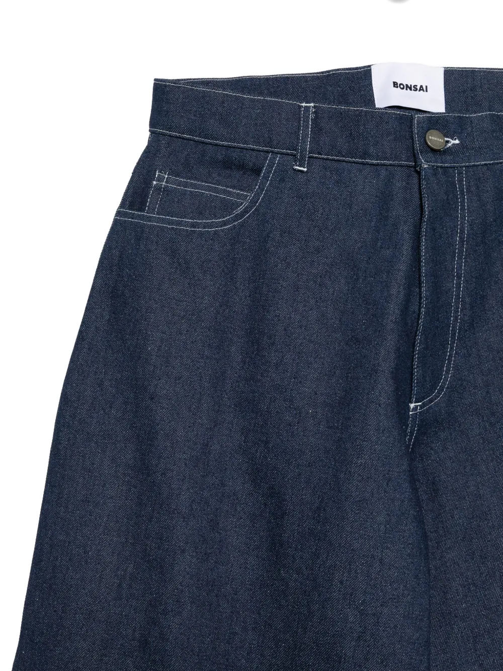 Bonsai Contrast-stitch Jeans In Blue