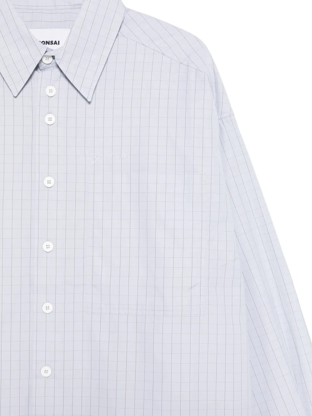 Bonsai Geruit button-down overhemd Grijs