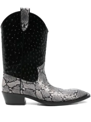 美品⭐️MARTINE ROSE スクエアトゥ　ウエスタンブーツ　パイソン　41 Martine Rose ブーツ メンズ通販 - FARFETCH