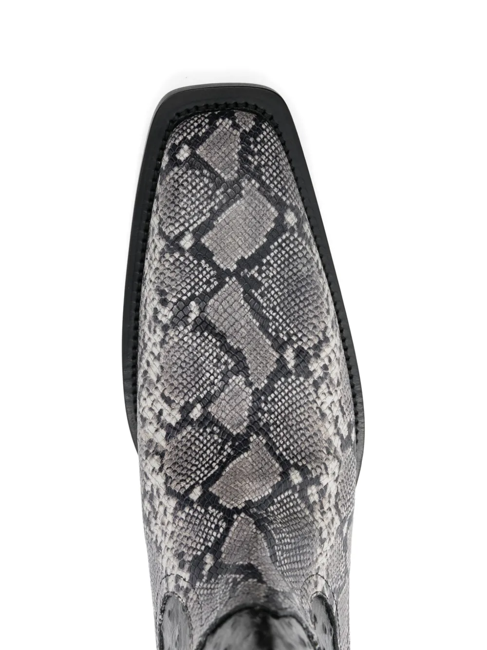 Martine Rose Snakeskin-embossed Cowboy Boot In Multi