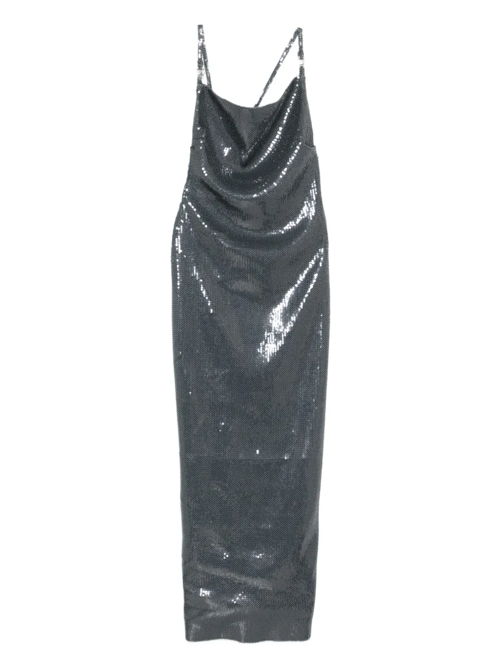 Coperni Women Ruched Sequin-embellished Gown In Gray
