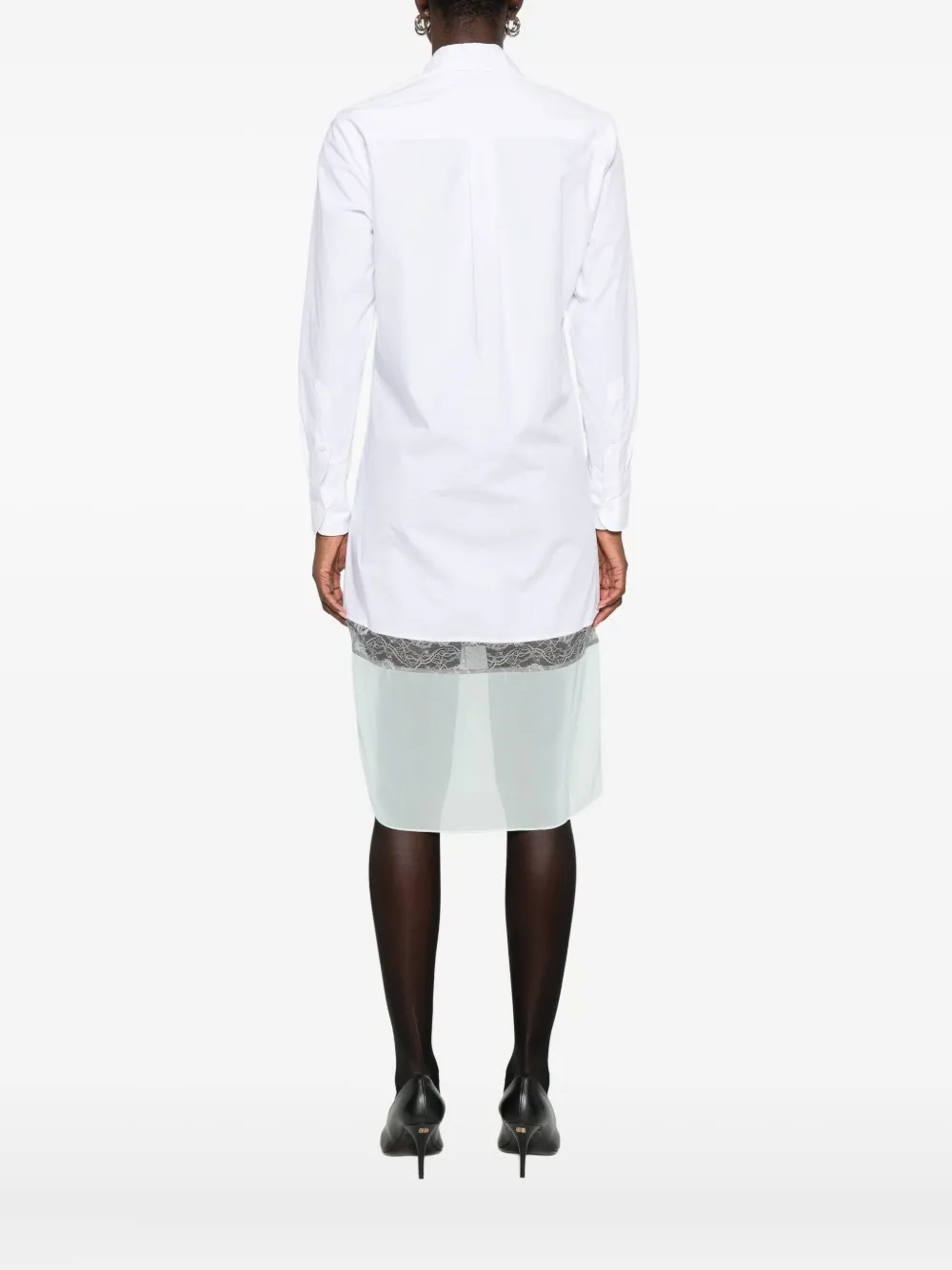 Coperni Gelaagde blousejurk Wit