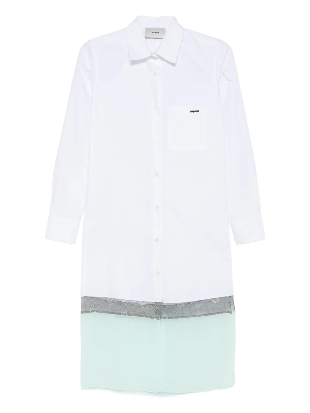 Coperni layered shirt dress - Bianco