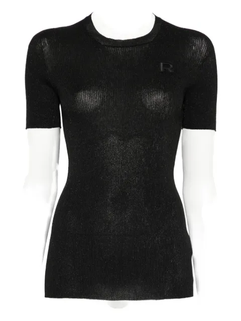 Rochas logo-appliqué knitted T-shirt