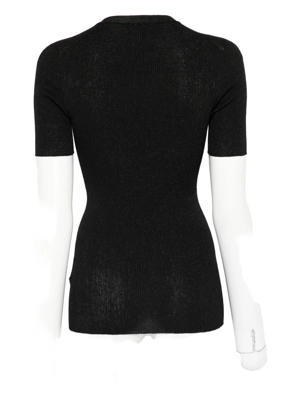 Rochas Logo-appliqué Knitted T-shirt In Black