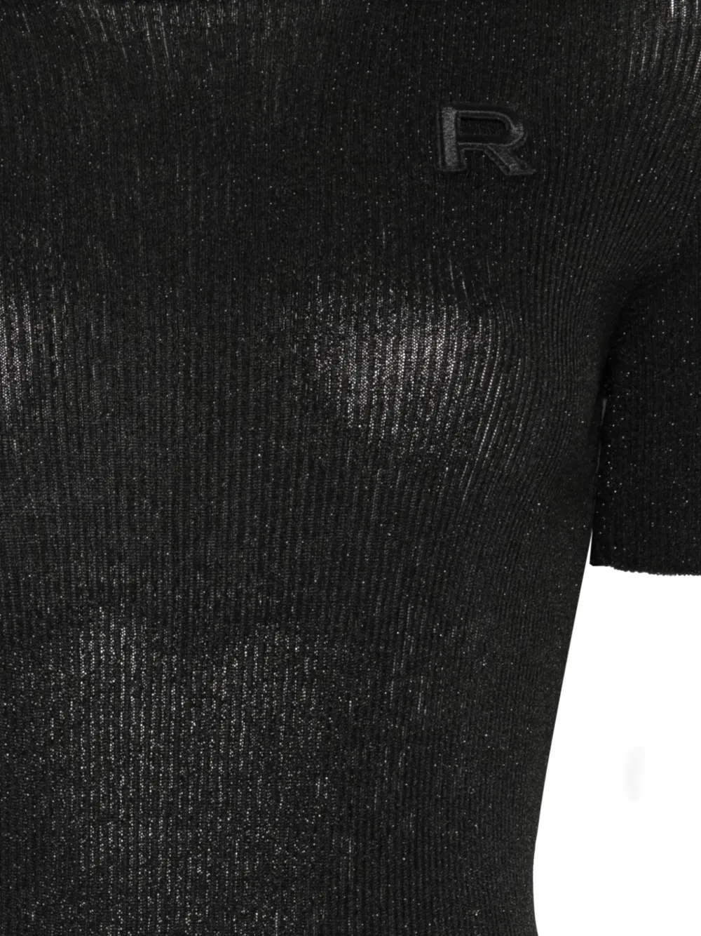 Rochas T-shirt met logo-applicatie Zwart