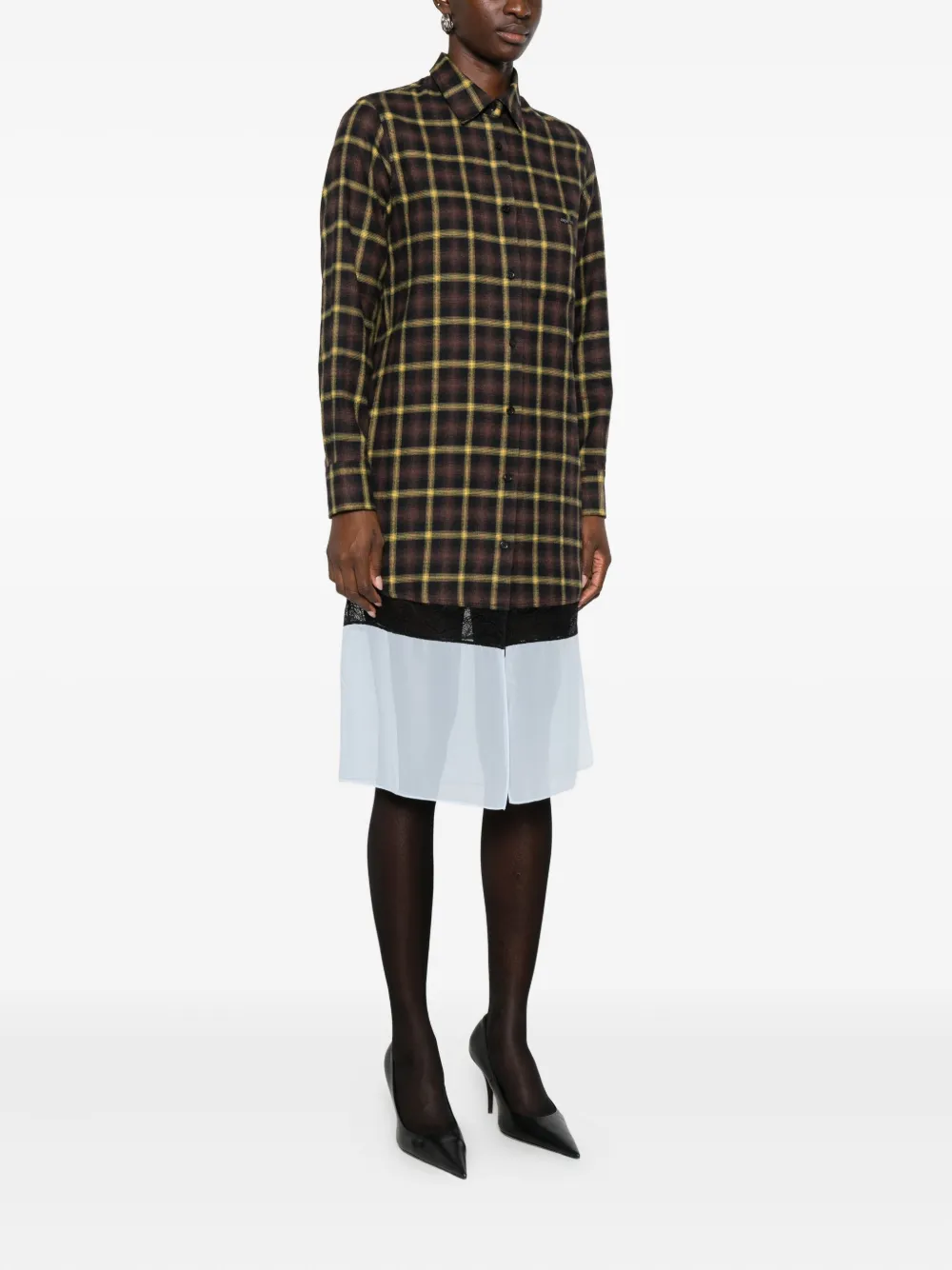 Coperni Gelaagde jurk Bruin